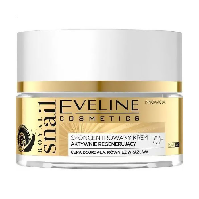 Концентрований крем для обличчя Eveline Cosmetics Royal Snail Активна регенерація 70+, 50 мл